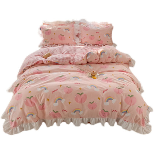 Juego de Cama Infantil 100% Algodón Puro - Diseño Princesa con Flores - Image 2