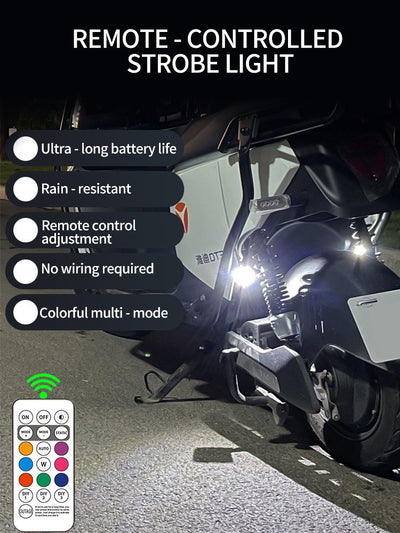 Luz de Advertencia LED para Motocicleta con Control Remoto Inalámbrico - Image 14