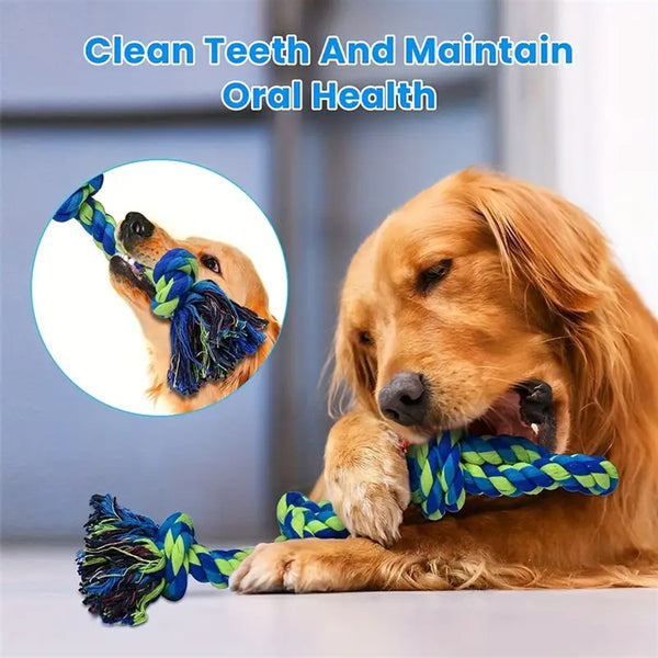 Juguete de Cuerda para Perros Grandes - Nudo Resistente para Tirar y Limpiar Dientes
