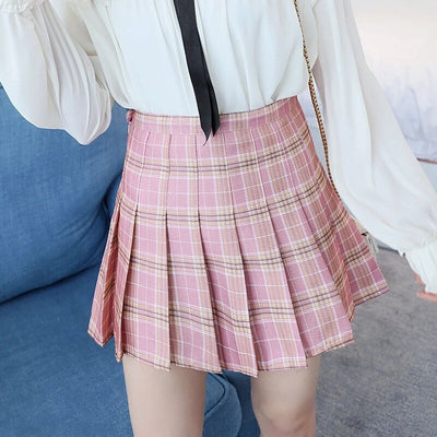 Falda Plisada Estilo Uniforme Escolar JK para Mujer - Image 4