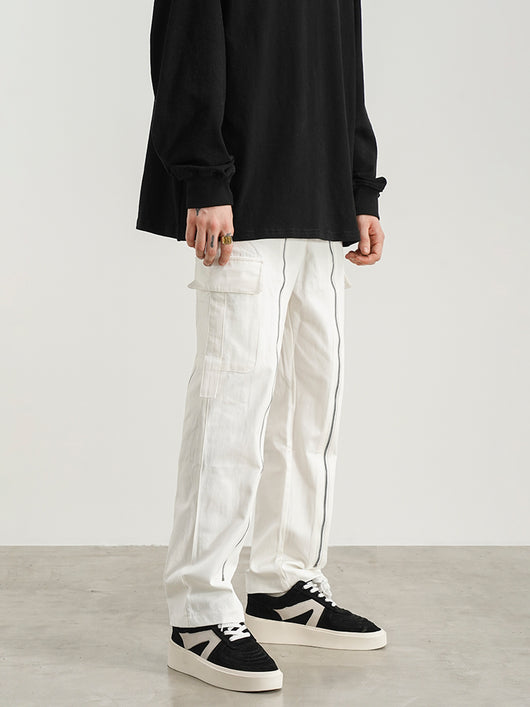 Jeans Rectos Oversize con Corte Tridimensional y Cierre Lateral - Image 8
