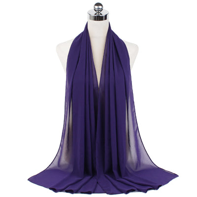 Pañuelo Hijab Burbuja Perla Monocromático en Chifón - Image 2