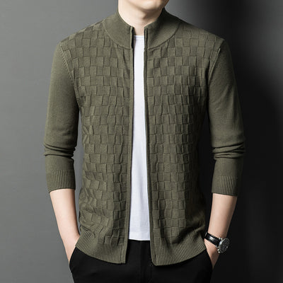 Suéter Casual Slim Fit para Hombre con Cuello Alto y Cierre - Image 4