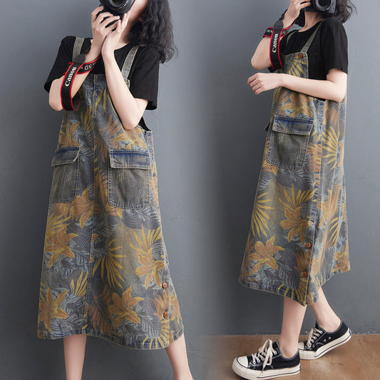 Falda Vaquera Casual con Estampado Western