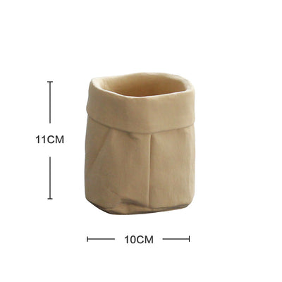 Maceta de Tela y Cuero - Diseño Minimalista y Funcional - Image 11