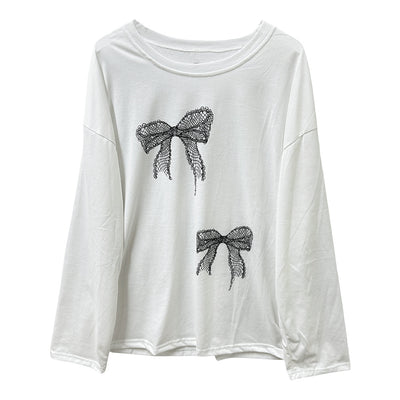 Blusa Larga Estampado Moño Mujer Suelta y Cómoda - Image 6