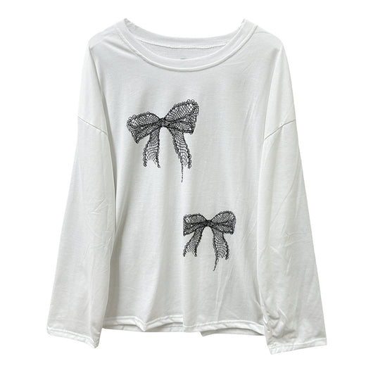Blusa Larga Estampado Moño Mujer Suelta y Cómoda - Image 6