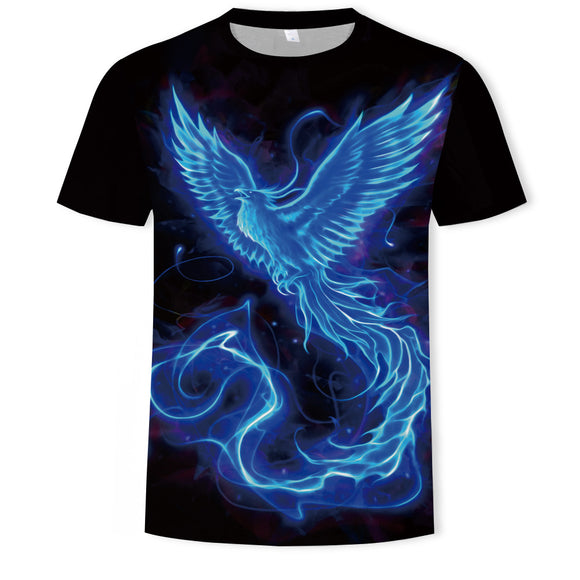 Camiseta Estampada de Cuello Redondo para Hombre