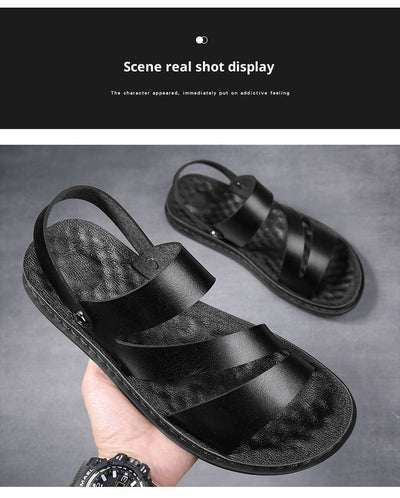 Sandalias de Cuero para Hombre - Versátiles para Conducir y Playa - Image 13