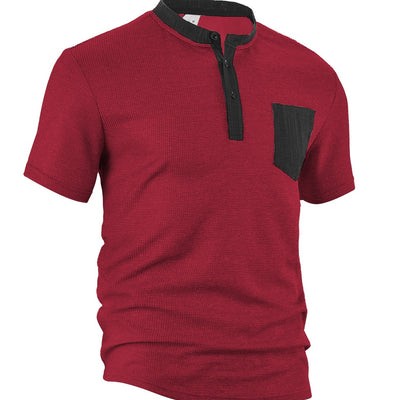 Henley de Punto Waffle Bloques de Color - Poliéster Resistente - Image 6