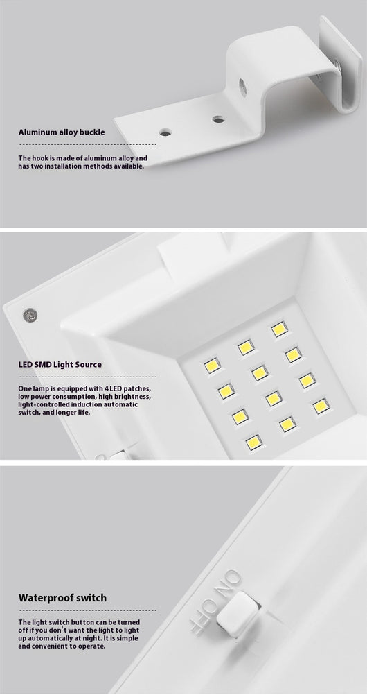 Lámpara Solar de 12 LED para Exterior - Image 9
