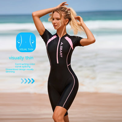 Traje de Baño Deportivo Ajustado con Protección Solar y Secado Rápido - Image 4