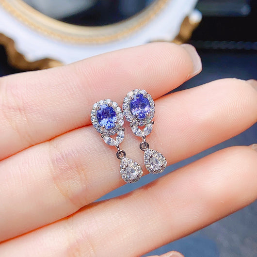 Aretes de Tanzanita Natural para Mujer - Elegancia y Sofisticación - Image 6