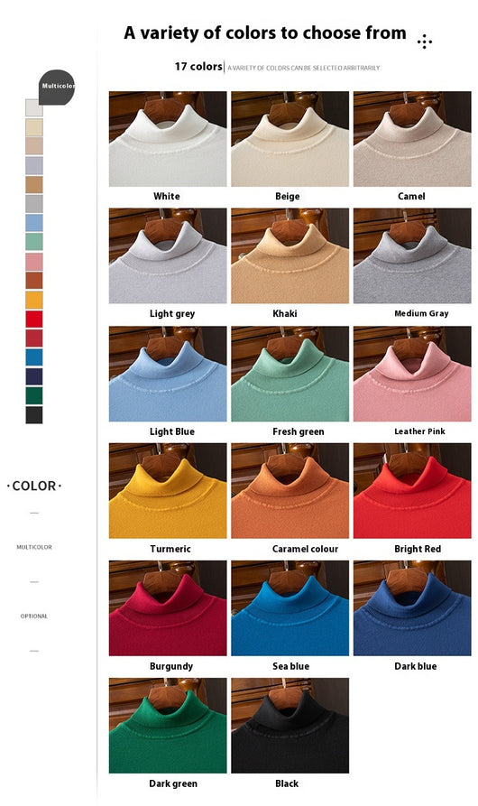 Suéter Cuello Alto para Hombre Otoño Invierno - Abrigo Interior Versátil - Image 21