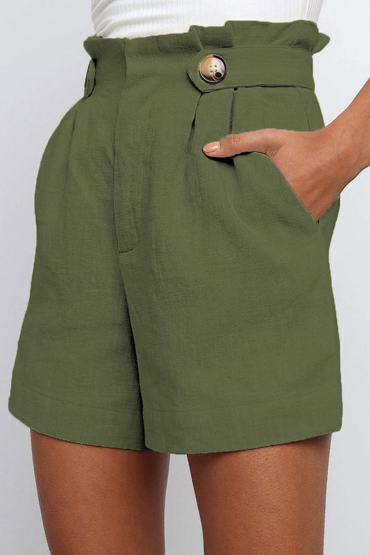 Pantalones Rectos de Cintura Alta con Volantes - Estilo Europeo y Americano - Image 2