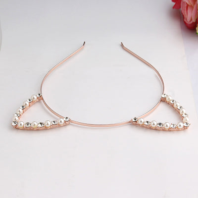 Diadema de Orejas de Gato con Perlas y Diamantes - Image 6