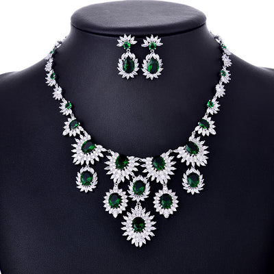 Conjunto de Joyería Nupcial con Zirconias de Colores - Image 4