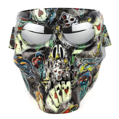 Máscara Cráneo para Motociclista con Gafas Integradas - Image 22