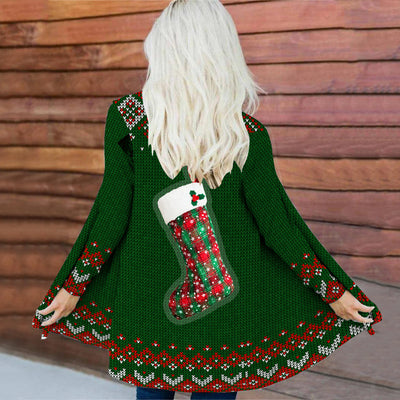 Abrigo Navideño para Mujer con Impresión Digital de Moda - Image 20