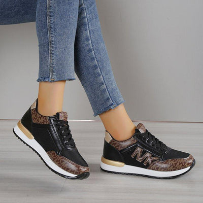 Zapatillas Deportivas Casuales para Mujer con Estampado y Encaje