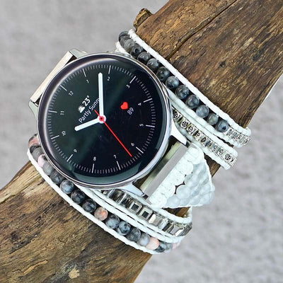 Pulsera Reloj Tejida Bohemia con Cuerda de Cera