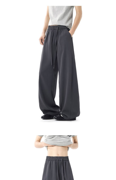 Pantalones Casuales de Corte Elegante con Detalles de Costura para Hombre - Primavera y Verano - Image 13