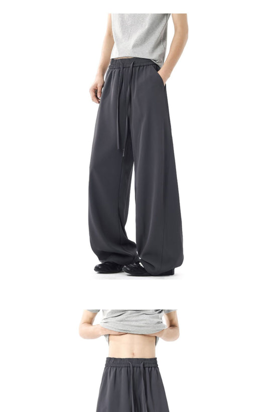 Pantalones Casuales de Corte Elegante con Detalles de Costura para Hombre - Primavera y Verano - Image 13