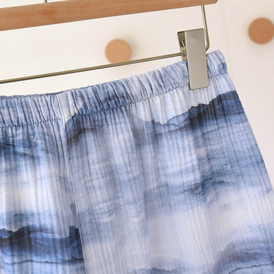 Pijama Corto para Hombre en Crepe de Algodón Doble Hilado - Image 8