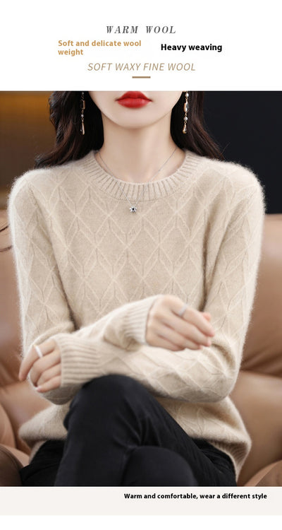 Suéter Jacquard Grueso para Mujer - Abrigo Cálido Otoño Invierno - Image 23