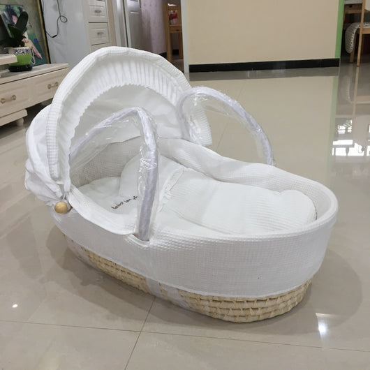 Moisés Portátil Tejido en Fibra de Maíz - Cuna Ecológica para Bebé - Image 9