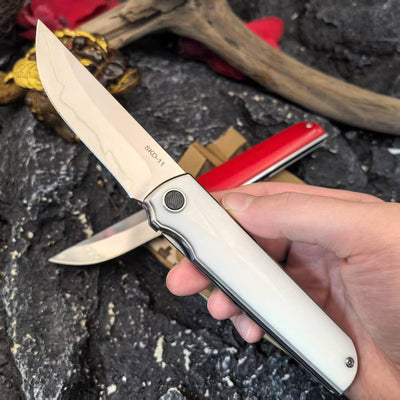 Cuchillo Plegable Portátil Sanhe Steel SKD-11 de Alta Dureza para Exterior - Image 15