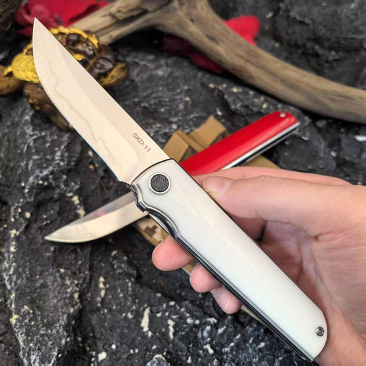 Cuchillo Plegable Portátil Sanhe Steel SKD-11 de Alta Dureza para Exterior - Image 15