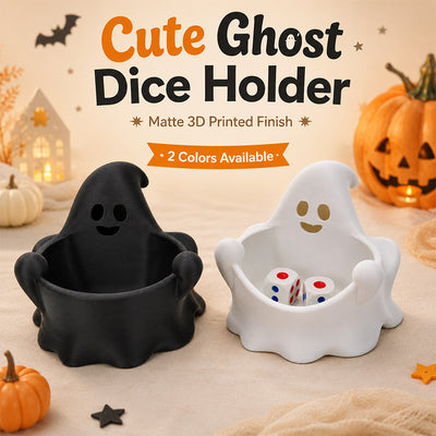 Recipiente de Dados Fantasma Lindo, Bandeja de Almacenamiento de Dados Impresa en 3D, Decoración de Fantasma de Halloween para Aficionados a Juegos de Mesa - Image 4
