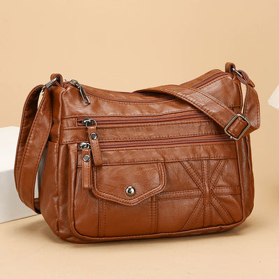 Bolso Bandolera de Cuero PU con Múltiples Compartimentos - Gran Capacidad - Image 4