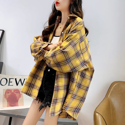 Camisa Cuadros Suelta Primavera Otoño - Image 11