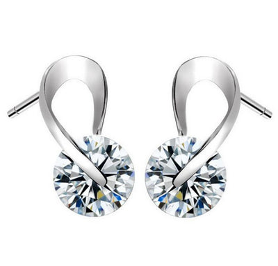 Aretes Espiral de Cristal Zircón Brillante - Image 4