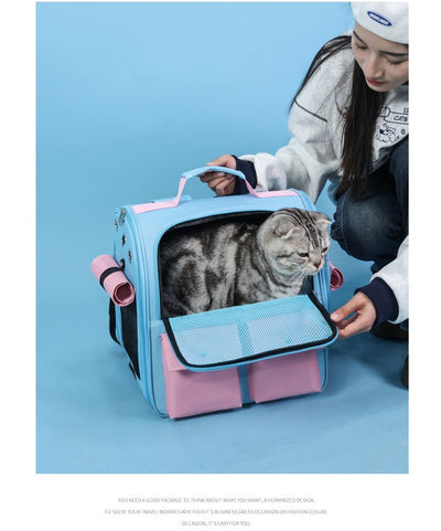 Mochila Transportadora Extensible para Mascotas - Capacidad Grande para Perros y Gatos - Image 11