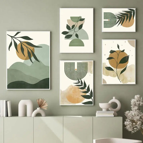 Cuadro Decorativo de Plantas Verdes