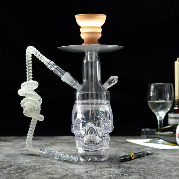 Cachimba Acrílica Árabe con Calavera Iluminada