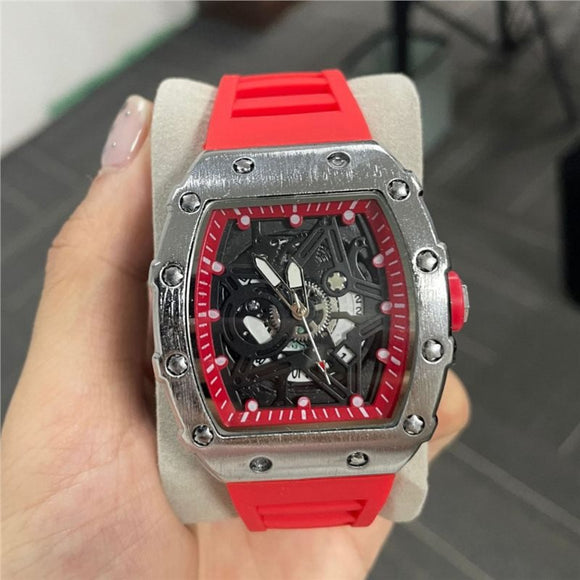Reloj de Hombre Cilíndrico con Movimiento de Cuarzo Luminoso