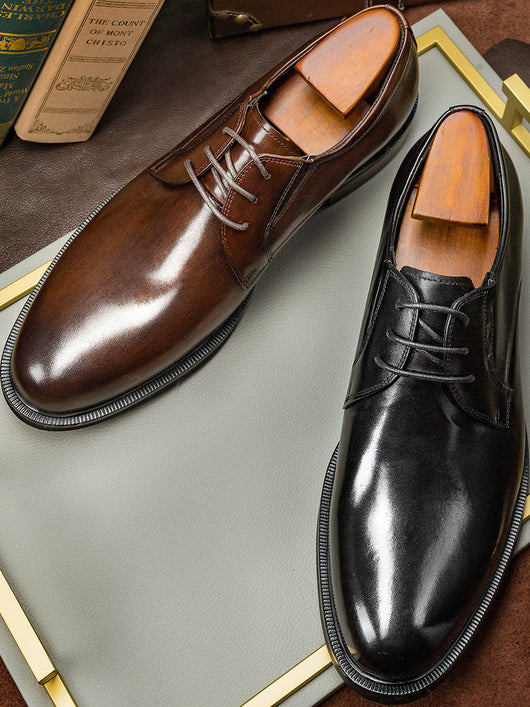 Zapatos de Cuero Ejecutivo Estilo Coreano para Hombre - Image 12