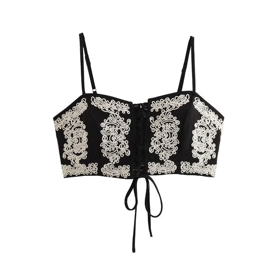Traje Conjunto Falda Tubo con Blusa Bordada y Detalle Anudado - Image 13
