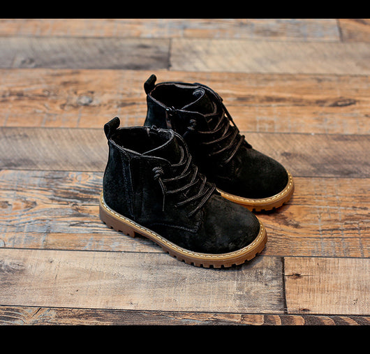 Botas Martin Militares para Niños y Adolescentes - Estilo Negro Clásico - Image 5