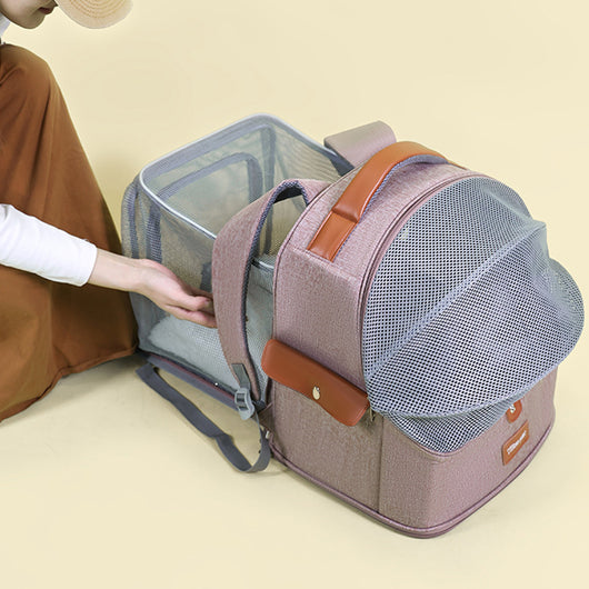Mochila Transportadora Respirable para Gatos de Gran Capacidad Expandible - Image 2