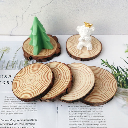 Vela Aromática de Yeso con Difusor y Base de Madera