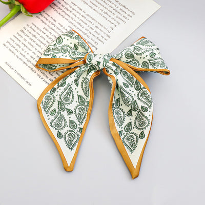 Clip Primavera para Coleta con Moño de Tela Estampada - Accesorio para Cabello Elegante - Image 32
