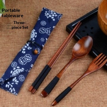 Juego de 4 Cucharas y Palillos de Madera Japonesa para Mesa - Image 13