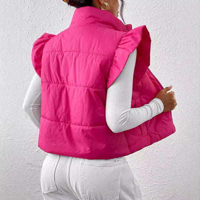 Chaleco Térmico Acolchado de Algodón con Cuello Alto Slim - Image 4