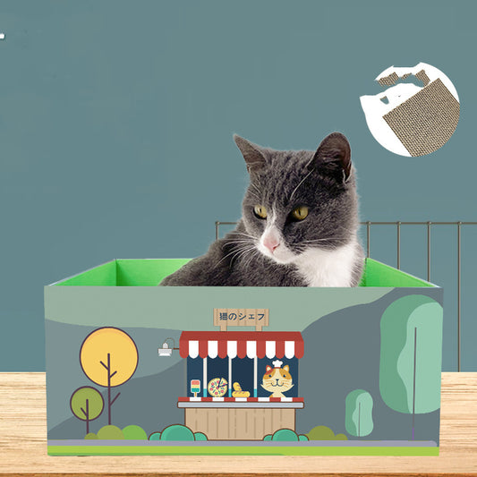 Rascador de Cartón Corrugado para Gatos - Resistente y Sin Polvo