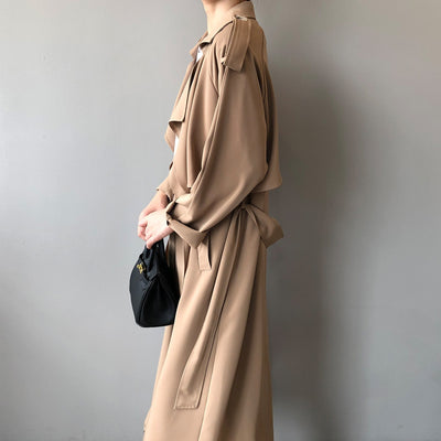 Abrigo Trinchera Largo para Mujer Estilo Británico Retro - Image 17